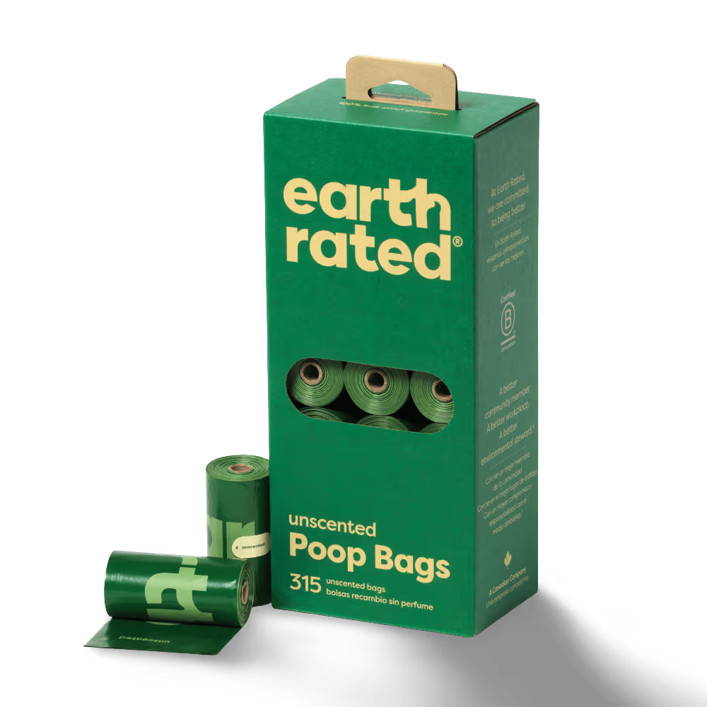 Earth Rated Poo Bags Unscented 65% Recycled Plastic